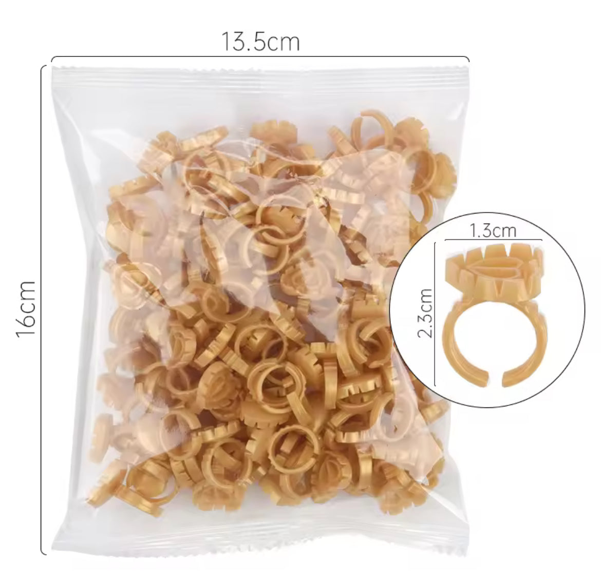 Gold Heart Shaped Glue Ring